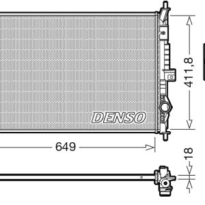 Radiator racire motor OPEL GRANDLAND / GRANDLAND X (A18, P1UO) 1.6 Turbo D (75) diesel 120 cai DENSO DRM21103