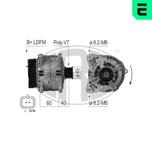 Alternator OPEL VIVARO A platou / sasiu (X83) 2.5 CDTI diesel 114 cai ERA 210719A