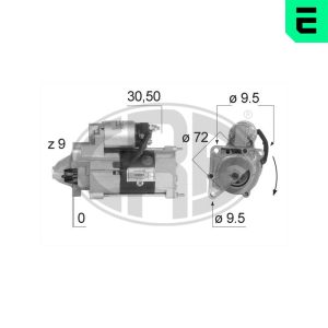 Electromotor OPEL MOVANO A platou / sasiu (X70) 2.5 D (ED, HD, UD0, UD4) diesel 80 cai ERA 220031A