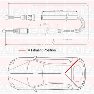 Cablu frana de parcare OPEL VIVARO A bus (X83) 2.0 CDTI (F7, J7, A07) diesel 90 cai FAI AUTOPARTS FBC0134