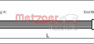 Furtun frana OPEL VIVARO B bus (X82) 1.6 CDTI (06) diesel 125 cai METZGER 4114639