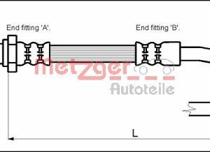 Furtun frana OPEL COMBO Autoutilitara/limuzina spatioasa (71_) 1.2 benzina 45 cai METZGER 4114679