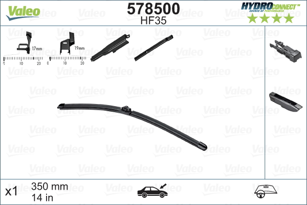 Lamela stergator OPEL MOKKA / MOKKA X (J13) 1.6 (_76) benzina 116 cai VALEO 578500