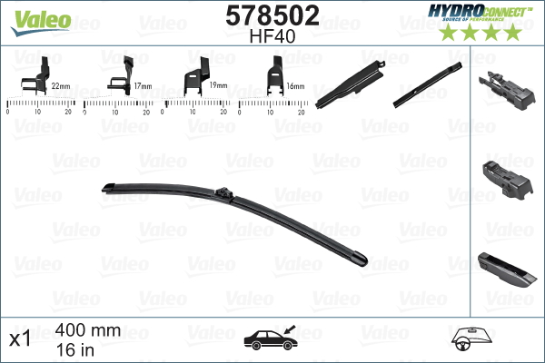 Lamela stergator OPEL ADAM (M13) 1.0 benzina 115 cai VALEO 578502