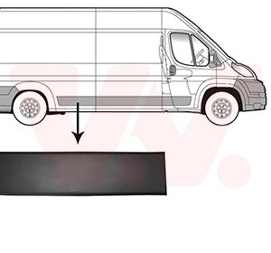 Elemente decorative / protectie panou lateral OPEL MOVANO C caroserie (U9) 2.2 D diesel 140 cai VAN WEZEL 0982416