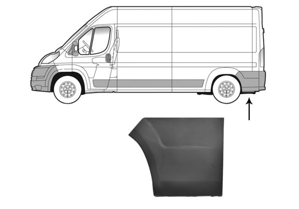Elemente decorative / protectie panou lateral OPEL MOVANO C caroserie (U9) 2.2 D diesel 140 cai VAN WEZEL 0983409