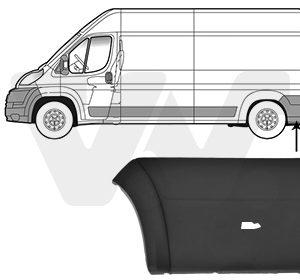 Elemente decorative / protectie panou lateral OPEL MOVANO C caroserie (U9) 2.2 D diesel 140 cai VAN WEZEL 0983419