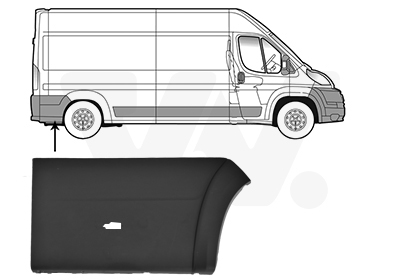 Elemente decorative / protectie panou lateral OPEL MOVANO C caroserie (U9) 2.2 BlueHDi 180 diesel 180 cai VAN WEZEL 0983420