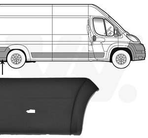 Elemente decorative / protectie panou lateral OPEL MOVANO C caroserie (U9) 2.2 BlueHDi 120 diesel 120 cai VAN WEZEL 0983420
