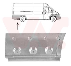 Panou lateral OPEL MOVANO C caroserie (U9) MOVANO-e electric 136 cai VAN WEZEL 1651134