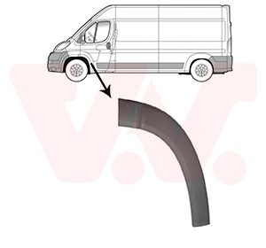 Elemente decorative / protectie portiera OPEL MOVANO C caroserie (U9) 2.2 BlueHDi 180 diesel 180 cai VAN WEZEL 1651403