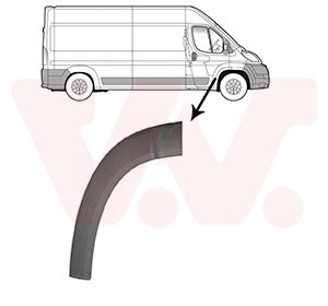 Elemente decorative / protectie portiera OPEL MOVANO C caroserie (U9) 2.2 BlueHDi 180 diesel 180 cai VAN WEZEL 1651404