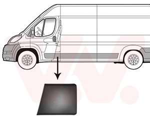 Elemente decorative / protectie panou lateral OPEL MOVANO C caroserie (U9) 2.2 D diesel 140 cai VAN WEZEL 1651405