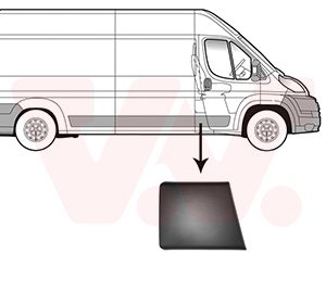 Elemente decorative / protectie panou lateral OPEL MOVANO C caroserie (U9) 2.2 D diesel 120 cai VAN WEZEL 1651406