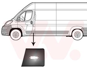 Elemente decorative / protectie panou lateral OPEL MOVANO C caroserie (U9) 2.2 D diesel 120 cai VAN WEZEL 1651407