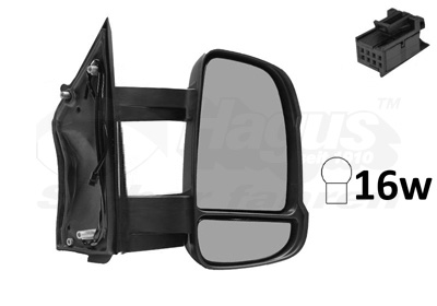 Oglinda exterioara OPEL MOVANO C caroserie (U9) 2.2 D diesel 165 cai VAN WEZEL 1651812