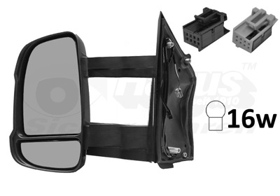 Oglinda exterioara OPEL MOVANO C platou / sasiu (U9) 2.2 BlueHDi 120 diesel 120 cai VAN WEZEL 1651823