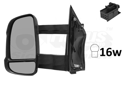 Oglinda exterioara OPEL MOVANO C platou / sasiu (U9) 2.2 D diesel 165 cai VAN WEZEL 1651827