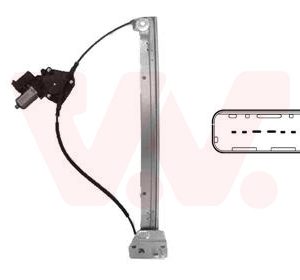 Mecanism actionare geam OPEL MOVANO A platou / sasiu (X70) 2.2 DTI (ED, HD, UD0, UD4) diesel 90 cai VAN WEZEL 3797264