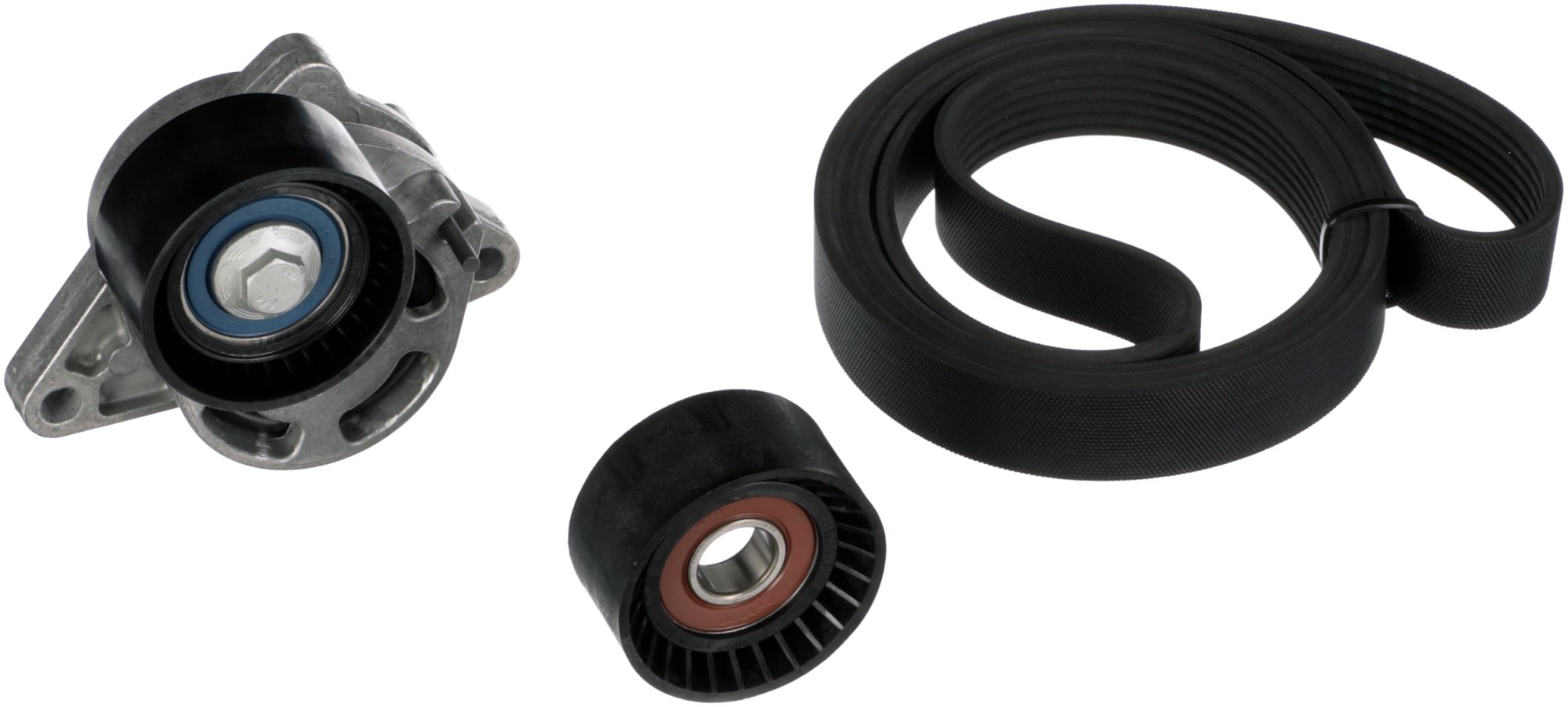 Set curea transmisie cu caneluri OPEL MOVANO A platou / sasiu (X70) 2.5 DTI (ED, HD, UD0, UD4) diesel 115 cai GATES K027PK1793