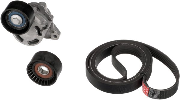 Set curea transmisie cu caneluri OPEL MOVANO A bus (X70) 2.2 DTI (JD) diesel 90 cai GATES K046PK1795