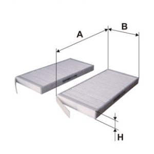 Filtru polen OPEL MOVANO B caroserie (X62) 2.3 CDTI FWD (FV) diesel 101 cai FILTRON K 1248-2x