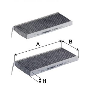 Filtru polen OPEL MOVANO B caroserie (X62) 2.3 CDTI RWD (FV) diesel 131 cai FILTRON K 1248A-2x