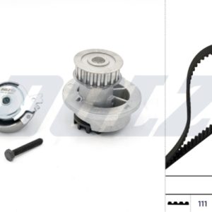 Set pompa apa + curea dintata OPEL COMBO Autoutilitara/limuzina spatioasa (71_) 1.4 benzina 82 cai DOLZ KD021