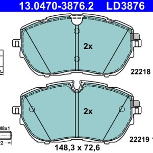 Placute frana OPEL GRANDLAND X Van 2.0 CDTI (75) diesel 177 cai ATE 13.0470-3876.2
