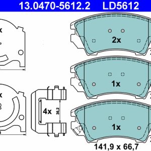 Placute frana OPEL CASCADA (W13) 1.6 SIDI (67) benzina 170 cai ATE 13.0470-5612.2