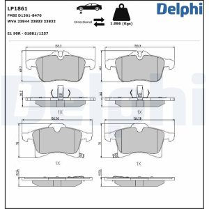 Placute frana OPEL COMBO Autoutilitara/limuzina spatioasa 1.3 CDTI 16V diesel 69 cai DELPHI LP1861