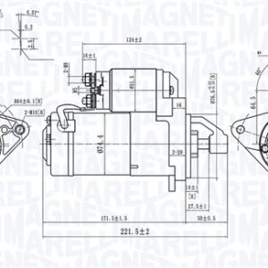 Electromotor OPEL MOVANO B bus (X62) 2.3 CDTI FWD (JV) diesel 110 cai MAGNETI MARELLI 063728021810