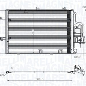 Condensator climatizare OPEL COMBO Autoutilitara/limuzina spatioasa 1.6 CNG 16V Benzina/Gaz metan (GNC) 97 cai MAGNETI MARELLI 350203770000