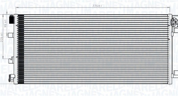 Condensator climatizare OPEL MOVANO B caroserie (X62) 2.3 CDTI FWD (FV) diesel 150 cai MAGNETI MARELLI 350203787000