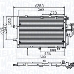 Condensator climatizare OPEL COMBO Autoutilitara/limuzina spatioasa 1.6 benzina 87 cai MAGNETI MARELLI 350203891000