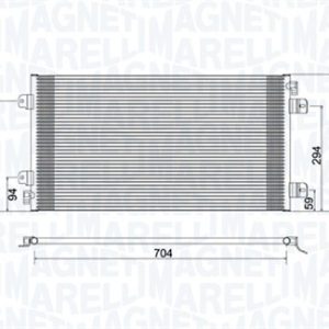 Condensator climatizare OPEL MOVANO A caroserie (X70) 2.5 CDTI (FD) diesel 146 cai MAGNETI MARELLI 350203941000