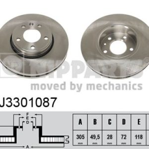 Disc frana OPEL VIVARO A bus (X83) 2.0 CDTI (F7, J7, A07) diesel 114 cai NIPPARTS J3301087