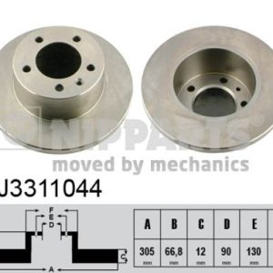 Disc frana OPEL MOVANO A caroserie (X70) 3.0 DTI (FD) diesel 136 cai NIPPARTS J3311044