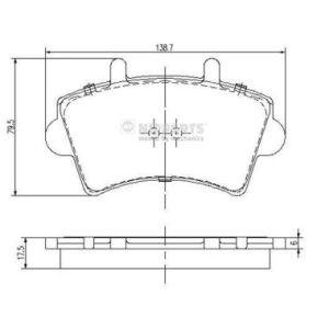 Placute frana OPEL MOVANO A bus (X70) 1.9 DTI (JD) diesel 80 cai NIPPARTS J3601079