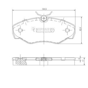 Placute frana OPEL VIVARO A caroserie (X83) 2.5 CDTI (F7) diesel 146 cai NIPPARTS J3601080