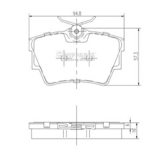 Placute frana OPEL VIVARO A caroserie (X83) 2.5 DTI (F7) diesel 135 cai NIPPARTS J3611047