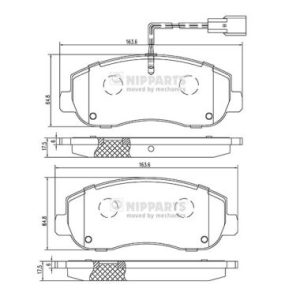 Placute frana OPEL MOVANO B caroserie (X62) 2.3 CDTI FWD (FV) diesel 146 cai NIPPARTS N3601105