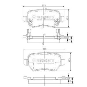 Placute frana OPEL COMBO Tour 1.7 CDTI 16V diesel 101 cai NIPPARTS N3610310