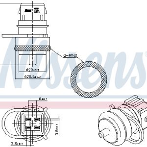 Senzor temperatura lichid de racire OPEL VIVARO A caroserie (X83) 1.9 DI (F7) diesel 80 cai NISSENS 207000