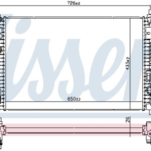 Radiator racire motor OPEL GRANDLAND / GRANDLAND X (A18, P1UO) 1.5 Turbo D (75) diesel 131 cai NISSENS 606342
