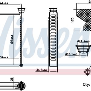 Schimbator caldura incalzire habitaclu OPEL MOKKA / MOKKA X (J13) 1.6 (_76) benzina 116 cai NISSENS 707309