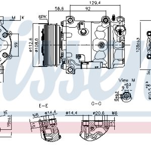 Compresor climatizare OPEL MOVANO C platou / sasiu (U9) 2.2 D diesel 140 cai NISSENS 890780