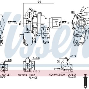 Compresor sistem de supraalimentare OPEL MOKKA 1.5 (76) diesel 110 cai NISSENS 93514