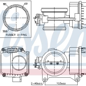 Carcasa clapeta OPEL VIVARO A caroserie (X83) 2.0 ECOTEC (F7) benzina 117 cai NISSENS 955096