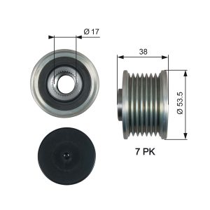 Fulie alternator OPEL MOVANO B caroserie (X62) 2.3 CDTI FWD (FV) diesel 101 cai GATES OAP7190
